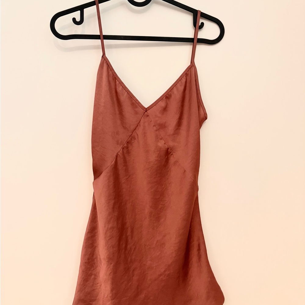Wilfred Satin Camisole - Copper | Aritzia